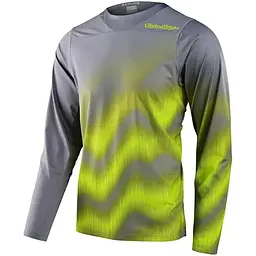 Велоджерсі Troy Lee Designs Skyline LS Chill Jersey Waves Grey/Yellow XL (1106-353607005)