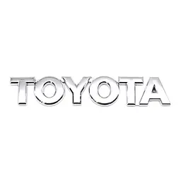 Емблема напис Toyota Хром 75х12 мм Пластик на скотчі (значок шильдик значок) (Завод) - мініатюра 2