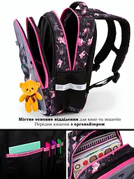Ортопедичний шкільний рюкзак School Standard 6 в 1 для дівчинки 570 гр 20 літрів Сірий - мініатюра 6