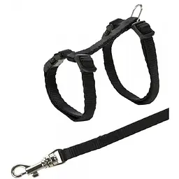 Шлейка з повідцем Trixie для кошенят, нейлон, S: 19-31 см/8 мм (кольори в асортименті) - мініатюра 2
