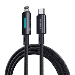 Кабель Baseus Lit Button Control Fast Charging Data Cable USB-C to iP 20W 1m Black