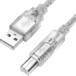 Кабель Merlion USB 2.0 AM/BM 3 m White [YT-AM/BM-3.0T] [119022] - мініатюра 2