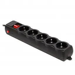 Мережевий фільтр Gembird (SPG5-G-6B-PRO) 1.8m Black 16А - мініатюра 2