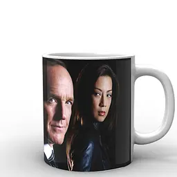 Кухоль GeekLand білі Агенти Щ.И.Т Agents of S.H.I.E.L.D. агенти на чорному тлі AS.02.001 330 мл чорний - мініатюра 3