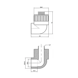 Кутник PPR Thermo Alliance 25х1/2" ЗР DSE402 - мініатюра 1