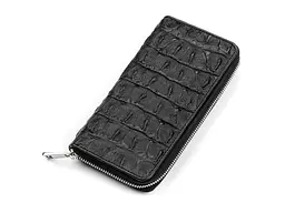 Гаманець-клатч із натуральної шкіри крокодила чорний 19×9,5 см CROCODILE LEATHER sum0029080 - мініатюра 5