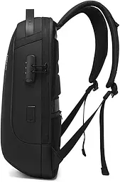 Рюкзак міський Bange BG-7225 20л ранець з відсіком для ноутбука до 15.6'' USB-роз'єм та замком Black (19375) - мініатюра 3