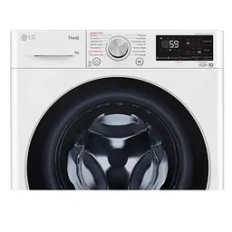 Пральна машина LG фронтальна, 9кг, 1400, A+++, 57см, дисплей, пара, інвертор, білий (F4V5VS1WW) - мініатюра 10