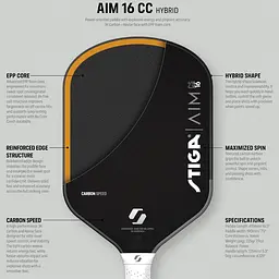 Ракетка для піклболу Stiga AIM CS 16 Hybrid (3202-0318-02) - мініатюра 8