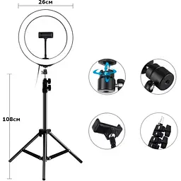 Кільцева LED лампа Puluz PKT3035 [98047] - мініатюра 4