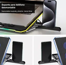 Охолоджувальна підставка для ноутбука до 21 дюймів Ice Coorel K-15D 15 fans RGB - мініатюра 6