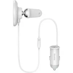 Автотримач з бездротовою зарядкою Baseus CW01 Magnetic Wireless 40 W (SUCX040102) білий - мініатюра 5