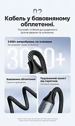Аудіокабель Vention 2 м AUX зі штекера USB-C на штекер 3,5 мм із вбудованим ЦАП DAC потрібна підтримка цифрового аудіовиходу USB-C на пристрої 16 біт 48 кГц у бавовняному обплетенні сірий (BINHH) - мініатюра 4