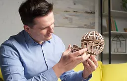 Механічний 3D Пазл Ukrainian Gears Глобус, 184 елементи (70128) - мініатюра 6