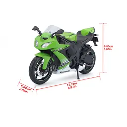 Мотоцикл іграшковий Maisto Kawasaki Ninja ZX-10R в масштабі 1:12 (31101-10011) - мініатюра 7