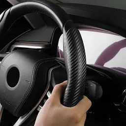 Накладка чохол на кермо універсальна S M Матовий Карбон 3D - мініатюра 3