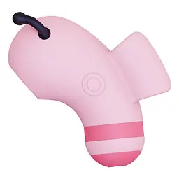 Вакуумний стимулятор із мікрострумами KISSTOY Beebe Pink, на палець - мініатюра 3