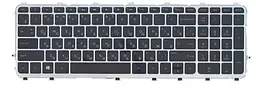 Клавіатура для ноутбука HP Envy (15-j000, Envy 15T-J, Envy 15Z-J, Envy 17-J, Envy 17T-J) з підсвічуванням (Light) Black, (Silver Frame)
