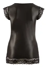Міні-сукня Cottelli Curves Wet Look, 4XL (чорний) - мініатюра 5
