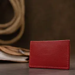 Шкіряний жіночий картхолдер Grande Pelle 11396 червоний - мініатюра 7