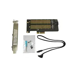 Контролер Dynamode 2х M.2 NVMe M-Key /SATA B-key SSD to PCI-E 3.0 x4/ x8/ x16, (PCI-Ex4- 2xM.2 MB-key) - мініатюра 2