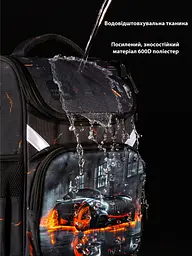Ортопедичний шкільний рюкзак (ранець) School Standard 6 в 1 для хлопчика 570 гр 14,5 літрів Чорний з помаранчевим - мініатюра 11