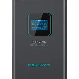Акумулятор Marsriva LiFePO4 24 В (25.6 В/102 А·год/2611 Вт·год) (MR-LFP24-100-WMD) [175630]