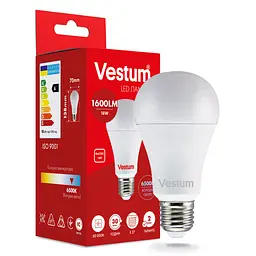 Світлодіодна лампа Vestum A70 18W 6500 K 220V E27 1-VS-1113