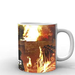 Кухоль GeekLand Attack on Titan Атака Титанів у вогні AT.02.01 330 мл білий - мініатюра 2
