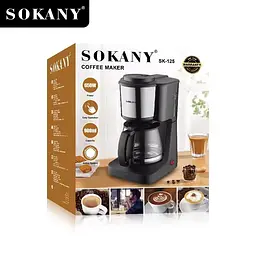 Крапельна кавоварка Sokany Coffee Maker 900 мл 650 Вт SK-125 - мініатюра 3