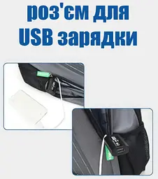 Рюкзак туристичний NoName SolarBag-50, з сонячною батареєю та USB-портом 50×30×16 см, чорний - мініатюра 4
