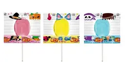 Японські льодяники Fujiya Halloween Pop Candy Bags зі смаком полуниці винограду та апельсина 17шт - мініатюра 7