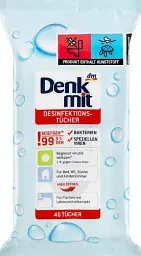 Дезінфікуючі вологі серветки для поверхонь Denkmit Desinfektions-Tücher, 40 шт.