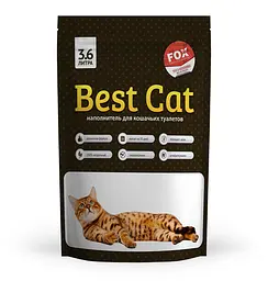 Силікагелевий наповнювач Best Cat White для котячого туалету без запаху 3.6 л