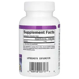 Мелатонін Natural Factors Stress Relax Melatonin 5 мг 90 жувальних таблеток - мініатюра 2