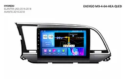 Штатна автомагнітола EasyGo M9-4-64-HEA QLED Hyundai Elantra (AD) 2016-2018, Avante 2015-2018