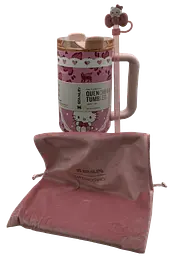 Термос термочашка Stanley Quencher H2.0 Tumbler Світиться у темряві 1,18 л Hello Kitty Pink Love Edition KT7001978 - мініатюра 4