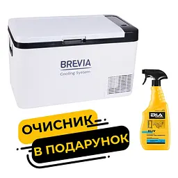 Холодильник автомобільний Brevia 25л 22210 + Очисник для пластику Erla Kliv 750мл(na_219)