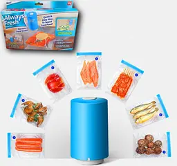 Вакуумний пакувальник для їжі Vacuum Sealer Always Fresh Побутовий міні вакууматор