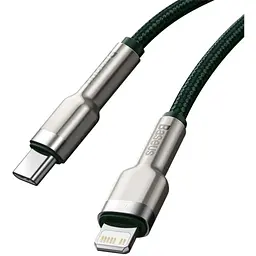 Кабель Baseus Cafule Metal USB-C to Lightning PD 20W 1m Green (CATLJK-A06) [169507] - мініатюра 2