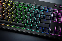 Razer Клавіатура механічна BlackWidow V4 Low-profile HyperSpeed, 104key, Green Switch, USB-A/WL/BT, EN, RGB, чорний - мініатюра 4