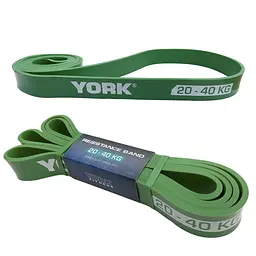 Резинка для фітнесу York 20-40кг - 2080x32x4,5 мм, зелений - мініатюра 5