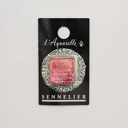 Акварельна фарба Sennelier, полукювета, S3, Хінакридоновий червоний (Quinacridone Red)