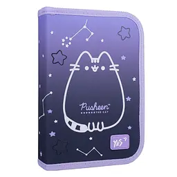 Шкільний пенал твердий одинарний з двома клапанами Yes Pusheen Stellar HP-04