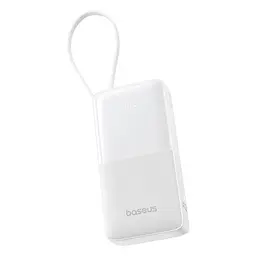 Зовнішній акумулятор Baseus Bipow 2 Digital Display Power Bank With Built-in USB-C Cable 20000mah 20W Moon White (P10077101213-01) - мініатюра 7