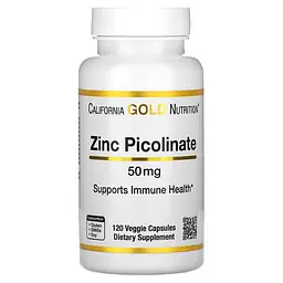Цинк Zinc Picolinate 50 mg 120 капсул California Gold Nutrition vit0004745