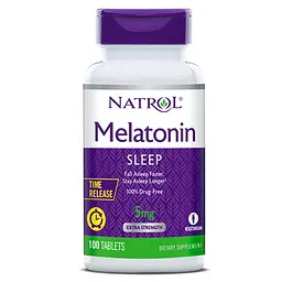 Натуральна добавка Natrol Melatonin 5mg Time Release, 100 таблеток