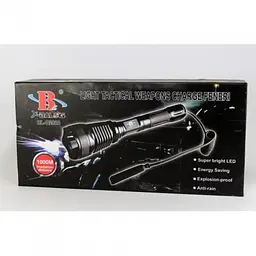 Ручний ліхтар акумуляторний Bailong металевий чорний 1180 Lumen POLICE BL-Q2800 T6 150000W - мініатюра 7
