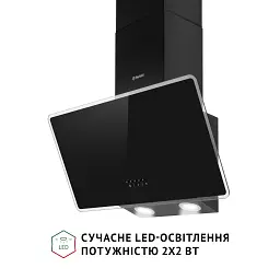Витяжка декоративна похила Perfelli VICCO 6HM NERO - мініатюра 4