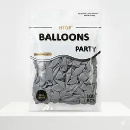 Надувні повітряні кулі HTOP 100 шт Party Balloons 30 см Товари для оформлення Дня народження Святкова атрибутика Темно Сірий - мініатюра 2